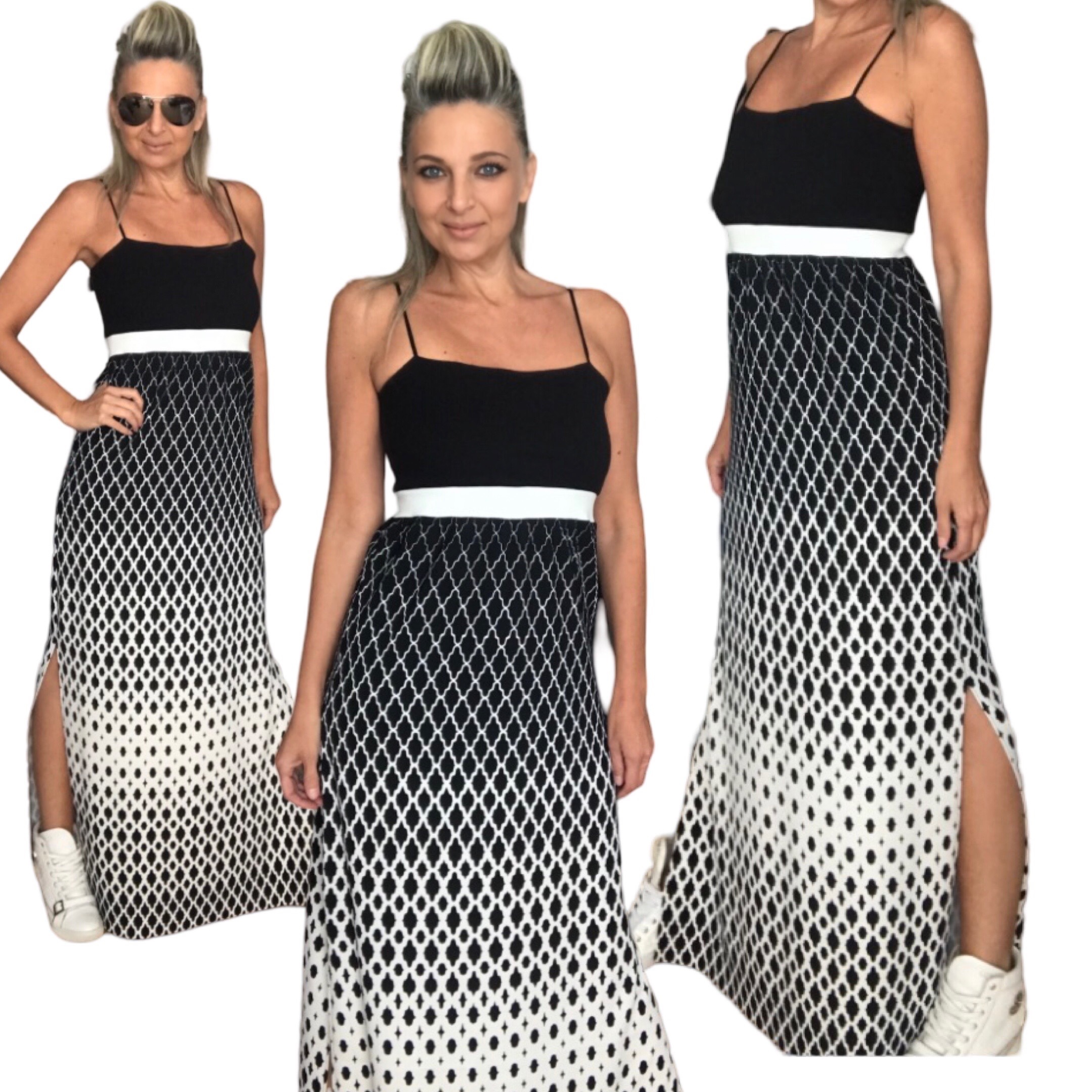 Dlouhé letní šaty BOROS DR-L-BW003